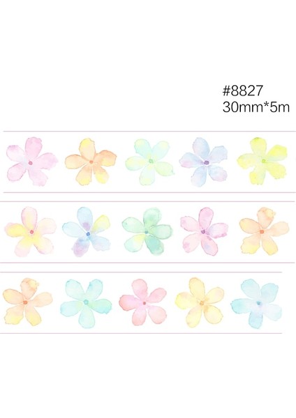 NO.6507 Stili Washi Bant, Techo Bant, Dıy Zanaat Maskeleme Bandı, Karalama Defteri Günlüğü Hediyelik Kuponlar ve Çiçek Desenleri.sıcak ve Satış (Yurt Dışından)