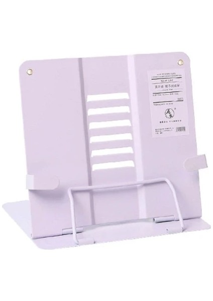 Mor Tarzı Metal Kitap Standı Ayarlanabilir Yemek Kitabı Belge Okuma Standı Dinlenme Katlanabilir Masa Kitap Tutucu Ağır Kitap Ekran Standı (Yurt Dışından)