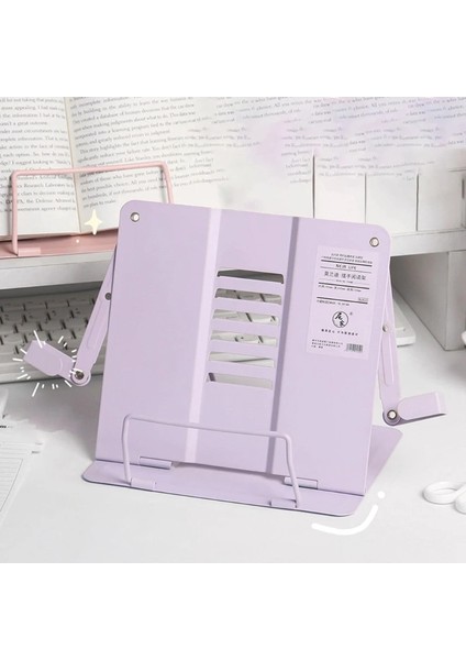 Mor Tarzı Metal Kitap Standı Ayarlanabilir Yemek Kitabı Belge Okuma Standı Dinlenme Katlanabilir Masa Kitap Tutucu Ağır Kitap Ekran Standı (Yurt Dışından) modelleri