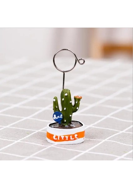 A-03 Stili 1 Adet Reçine Kawaii Kaktüs Bitkiler Fotoğraf Klip Not Klip Mesaj Klip Kartvizit Klip Masaüstü Dekoratif Küçük Süsler (Yurt Dışından)
