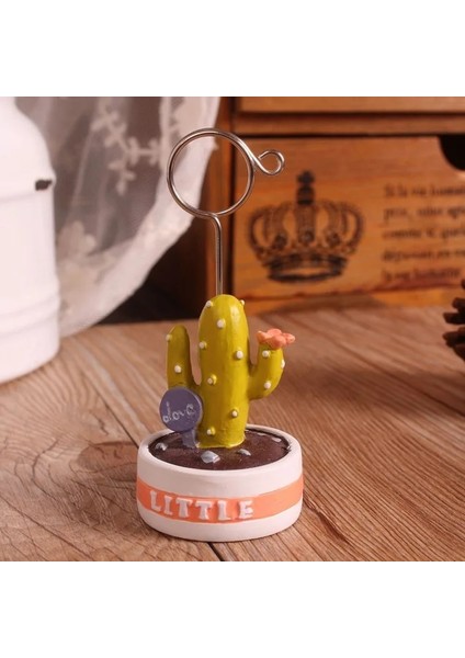 A-03 Stili 1 Adet Reçine Kawaii Kaktüs Bitkiler Fotoğraf Klip Not Klip Mesaj Klip Kartvizit Klip Masaüstü Dekoratif Küçük Süsler (Yurt Dışından) modelleri