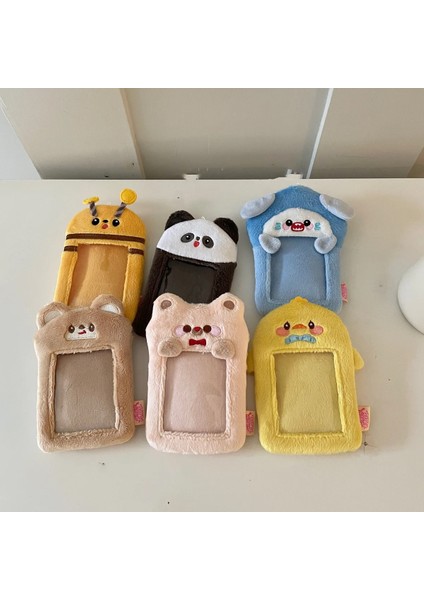 F1 Stili Yeni Kawaii Karikatür Hayvan Serisi Yumuşak Peluş 3 Inç Kpop Fotoğraflı Kart Tutucu Fotoğraf Kartı Tutucu Çanta Kolye Okul Kırtasiye (Yurt Dışından) modelleri