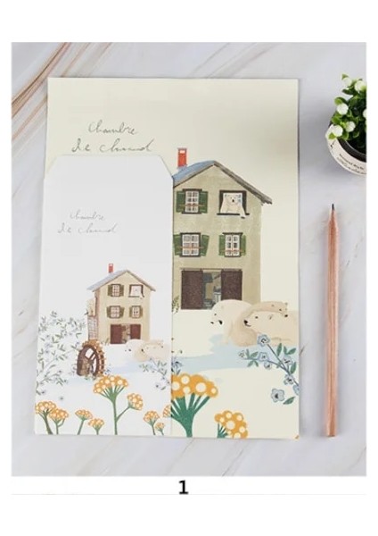 Lavanta Tarzı 3 Zarf + 6 Kağıt Mektup Kawaii Karikatür Kedi Yaratıcı Kırtasiye Okul Ofis Malzemeleri Antika Antetli Kağıt Seti Zarf Düğün (Yurt Dışından)