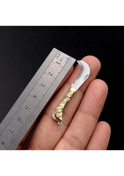 Pirinç Gül Tarzı Mektup Açacağı Kırtasiye Mini Katlanır Taşınabilir Maket Bıçağı Kağıt Kesici Nefis Küçük Balık Pirinç Paslanmaz Çelik Bıçak Ofis (Yurt Dışından)