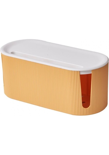 Sarı Stil Toz Geçirmez Güç Şeridi Saklama Kutusu Çok Kullanımlı Şarj Kablosu Düzenleyici Kutusu Pratik Veri Kablosu Yönetim Kutusu Держатель Проводов (Yurt Dışından)