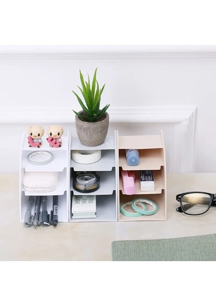 Gri Tarzı Ootdty 3 Izgara Uzaktan Kumanda Kutusu Kozmetik Masaüstü Saklama Kutusu Standı Tutucu Ev Ofis Kırtasiye Telefon Organizatör Kalemlik (Yurt Dışından) fırsatları