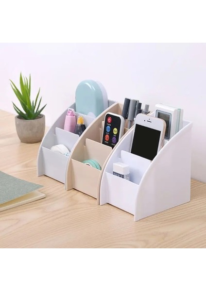 Gri Tarzı Ootdty 3 Izgara Uzaktan Kumanda Kutusu Kozmetik Masaüstü Saklama Kutusu Standı Tutucu Ev Ofis Kırtasiye Telefon Organizatör Kalemlik (Yurt Dışından) indirimleri