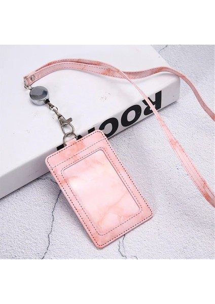 Stil5 Pembe Stil Kartvizitlik Geri Çekilebilir Kimlik Kartı Fotoğraflı Kartlık Boyun Askısı Ipi Rozet Kart Cüzdanı Ofis Malzemeleri Kırtasiye (Yurt Dışından)