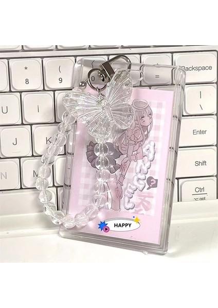 No.6 Stili Kawaii Akrilik Şeffaf Kpop Fotocard Kristal Kelebek Fotoğraf Koruyucu Tutucu Kart Idol Fotoğraf Kollu Kırtasiye (Yurt Dışından) fiyatları