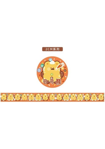 No.11 Stili Kawaii Tatlı Depo Serisi Dekoratif Yapışkan Bant Kız Ayı Maskeleme Bandı Diy Scrapbooking Sticker Etiket Japon Kırtasiye (Yurt Dışından)