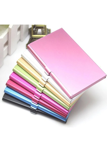 Siyah Stil Yaratıcı Kartvizitlik Alüminyum Alaşımlı Tutucu Metal Kutu Kapağı Kredi Renkli Erkek Kartvizitlik Kart Metal Cüzdan (Yurt Dışından) fiyatları