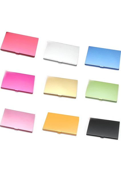 Siyah Stil Yaratıcı Kartvizitlik Alüminyum Alaşımlı Tutucu Metal Kutu Kapağı Kredi Renkli Erkek Kartvizitlik Kart Metal Cüzdan (Yurt Dışından) modelleri