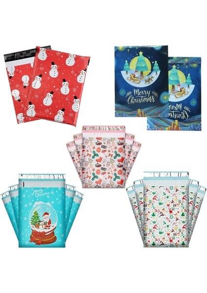 Zambak Tarzı Lot Poly Mailerg Torbaları Noel Paketleme Torbaları Hediye Paketleme Torbaları Kendinden Mühürlü Posta G Zarflar (Yurt Dışından)