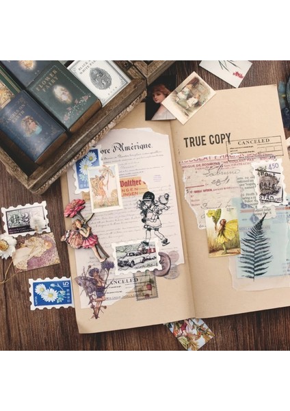 No.10 Tarzı Vintage Pul Kitap Koleksiyonu Serisi Kraft Kağıt Mini Tebrik Kartı Kartpostal Mektup Zarf Dıy Dekorasyon Lomo Kartları (Yurt Dışından)