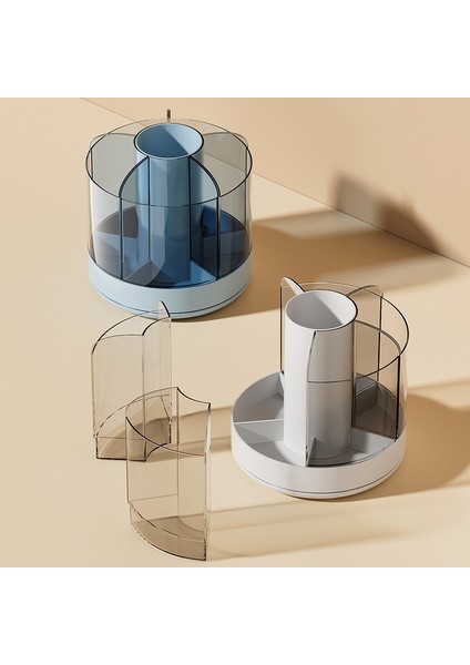 Pembe Tarzı 360 Dönen Kalem Tutucu Büyük Kapasiteli Makyaj Fırça Saklama Kutusu Çok Fonksiyonlu Masaüstü Organizatör Okul Ofis Kırtasiye (Yurt Dışından) indirimleri