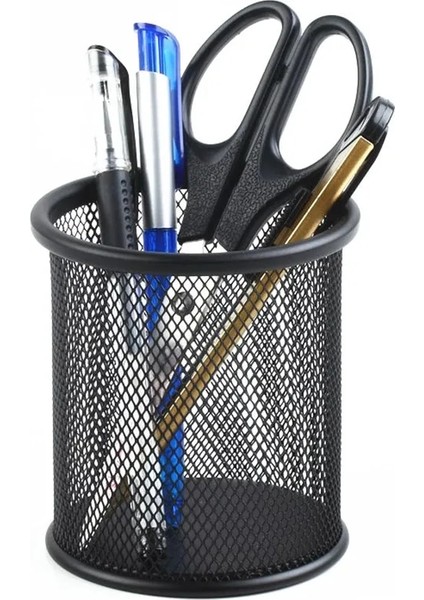 Siyah Stil Kalem Tutucu Ofis Masası Metal Örgü Kalem Standı Kalem Kırtasiye Organizatör Standı Depolama Kalem Fincan Masa Malzemeleri Kalemlik (Yurt Dışından) fırsatları