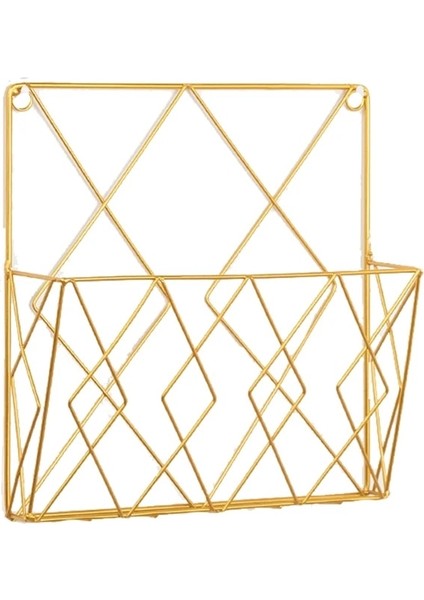 Altın Tarzı Çok Amaçlı Dergilik Duvara Monte Çeşitli Eşyalar Saklama Kutusu Metal Dosya Dergilik Organizatör Tutucu Ofis Ev Için (Yurt Dışından)