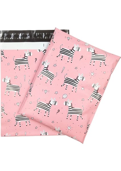 Pembe Zebra Stili M Renkli Kumaş Poly Mailerg Zarflar Butik Özel Logo Çantalar Gelişmiş Dayanıklılık Çok Amaçlı Zarflar (Yurt Dışından)