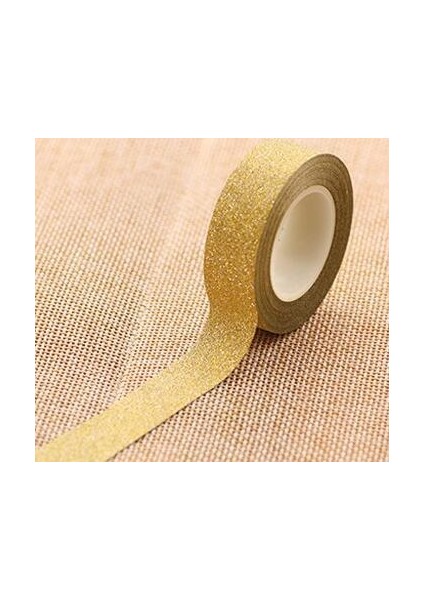 No.1 Tarzı 16 Renk Sıcak Satış 10M Glitter Washi Yapışkan Kağıt Maskeleme Yapışkan Bant Etiket Zanaat Dekoratif Diy (Yurt Dışından)