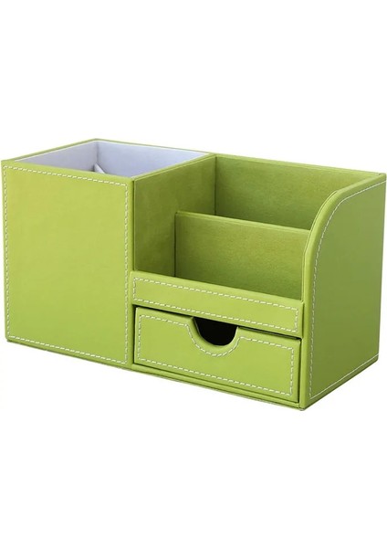 Yeşil Stil Çok Fonksiyonlu Masa Düzenleyici Kırtasiye Tutucu Kalem Standı Kalemlik Organizatör Ofis Aksesuarları Malzemeleri Saklama Kutusu (Yurt Dışından)