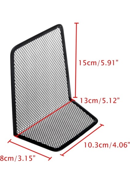 2022 Yeni 1 Çift Metal Örgü Masa Düzenleyici Masaüstü Ofis Ev Kitap Ayracı Kitap Tutucu Siyah (Yurt Dışından) modelleri