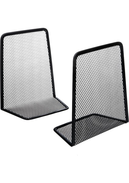 2022 Yeni 1 Çift Metal Örgü Masa Düzenleyici Masaüstü Ofis Ev Kitap Ayracı Kitap Tutucu Siyah (Yurt Dışından) fırsatları
