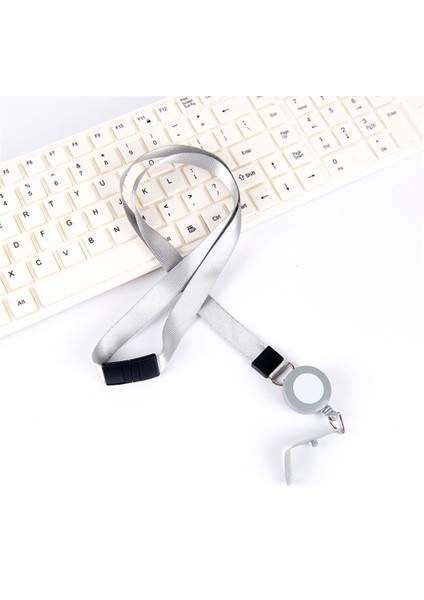 Gri Stil 1 Adet Geri Çekilebilir Rozet Tutucu Kordon Boyun Askısı Hemşire Kimlik Rozeti Makarası Kredi Kartı Sahipleri Anahtarlar Zinciri Adı Etiketi Kart Sahibinin Ofis (Yurt Dışından)