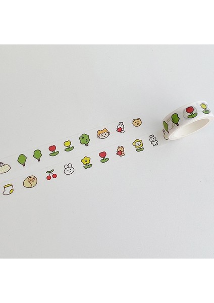 1.5mm x 5m E Stili Kore Sevimli Orman Kız Washi Bant El Hesabı Fotoğraf Albümü Diy Dekoratif Etiket Sızdırmazlık Etiket Maskeleme Bandı Kırtasiye (Yurt Dışından) fırsatları