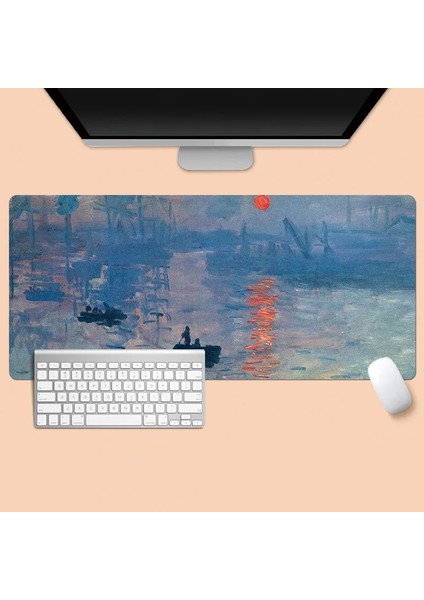 D-300X800X2MM Stili Van Gogh Mouse Pad Yağlıboya Tarzı Büyük Ofis Sümen Pad Kaymaz Kalınlaşmış Kauçuk Klavye Matı Masaüstü Aksesuarları (Yurt Dışından) fırsatları
