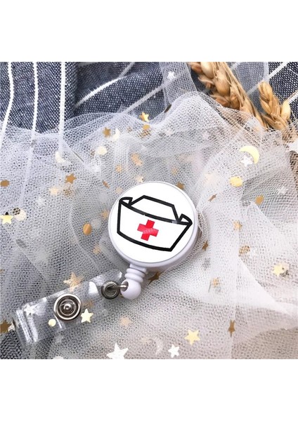 No.6 Tarzı Yeni Tasarım Geri Çekilebilir Hemşire Rozeti Makara Klip Sevimli Karikatür Eczacı Kalp Stetoskop Doktor Öğrenci Ic Kımlık Kartı Rozet Tutucu (Yurt Dışından) fırsatları