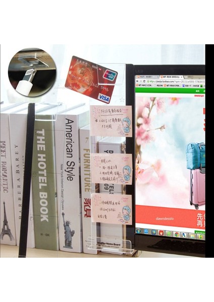 Sol Stil Yaratıcı Akrilik Monitör Mesaj Hatırlatıcı Panosu Yapışkan Not Için Şeffaf Isim Kartı Telefon Tutucu Masaüstü Plastik Tutucu Kırtasiye (Yurt Dışından) modelleri