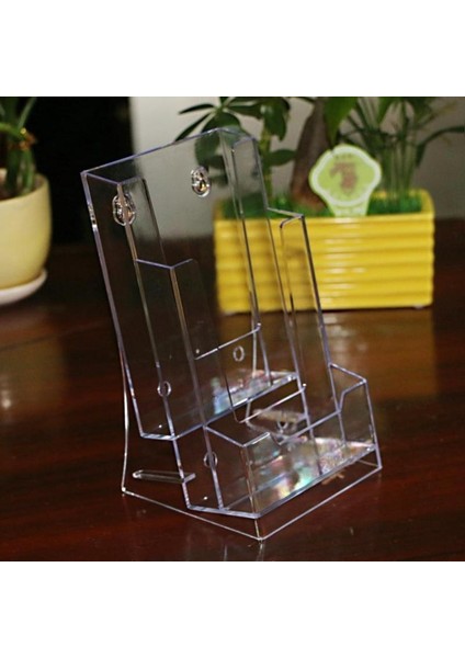 3 Izgara Şeffaf Akrilik Kartvizitlik Broşür Masa Standı Broşür Erkekler Banka Kredi Kartı Şeffaf Tutucu Ofis Ekranı (Yurt Dışından)