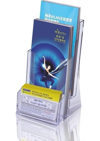 3 Izgara Şeffaf Akrilik Kartvizitlik Broşür Masa Standı Broşür Erkekler Banka Kredi Kartı Şeffaf Tutucu Ofis Ekranı (Yurt Dışından) modelleri