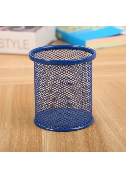 C Tarzı Gül Altın Masa Aksesuarları Sevimli Kalemlik Örgü Masa Düzenleyici Basit Düz Renk Metal Yuvarlak Kare Kalemlik (Yurt Dışından)