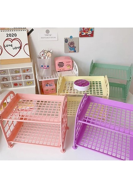 Mor Tarzı Masaüstü Düzenleyici Ins Kore Yaratıcı Sadelik Düz Renk Kırtasiye Malzemesi Saklama Kutusu Sevimli Kozmetik Tutucu Officestudent Kaynağı (Yurt Dışından) indirimleri