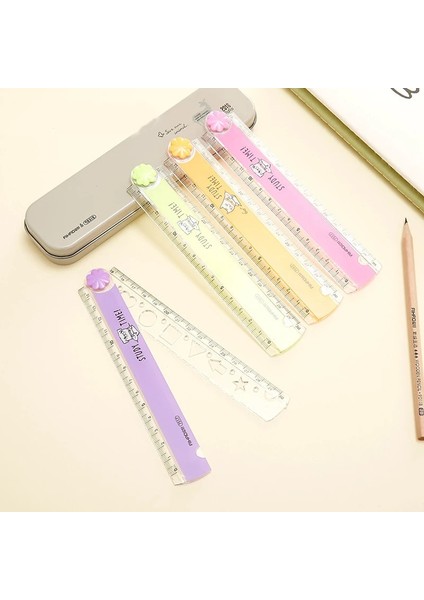 No.4 Stili Oeny 30 cm Yeni Sevimli Kawaii Çalışma Süresi Renkli Katlanır Cetvel Çok Fonksiyonlu Dıy Çizim Cetveller Çocuk Öğrenciler Ofis Okul Kırtasiye (Yurt Dışından) modelleri