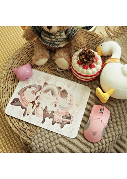 C Tarzı Kawaii Turuncu Kedi Ofis Bilgisayar Sümen Masa Klavye Mouse Pad Uyku Mavi Kedi Masası Kaymaz Mat Oyun Mousepad Mat (Yurt Dışından) fırsatları