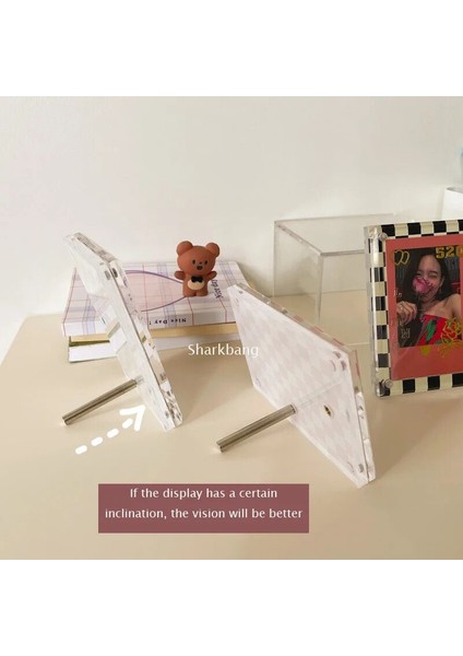 Kahverengi Tarzı Sharkbang 3 "akrilik Fotoğraf Çerçevesi Satranç Tahtası Polaroid Kartları Ekran Manyetik Masaüstü Dekorasyon Kart Sahibinin Malzemeleri (Yurt Dışından) indirimleri