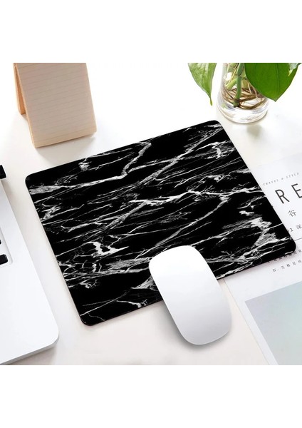 A-220X180X3MM Stili Mermer Iskandinav Tarzı Küçük Mouse Pad Bilgisayar Dizüstü Mouse Pad Dikdörtgen Kaymaz Kauçuk Taban Masa Örtüsü Masa Mat Masa Aksesuarları (Yurt Dışından)