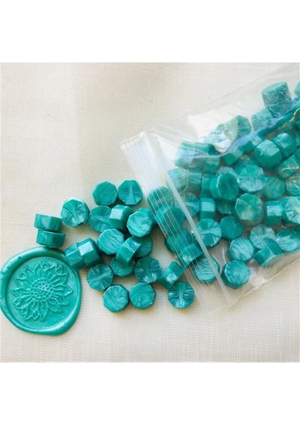 Yeşil Stil Lot Vintage El Yapımı Sekizgen Damga Balmumu Tablet Hap Boncuk Zarf Sızdırmazlık Balmumu Parti Noel Davetiyesi Dekorasyon (Yurt Dışından)