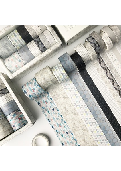 Mavi Stil Ack Sevimli Bitki Washi Bant Seti Renkli Maskeleme Bandı Dekoratif Yapışkan Bant Kendi Başına Yap Çıkartma Scrapbooking Kırtasiye Malzemeleri (Yurt Dışından)