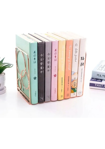 B Tarzı 2 Adet Yuvarlak Metal Masaüstü Kitap Ayracı Kitap Uçları Destek Standı Tutucu Raf Bookrack (Yurt Dışından) modelleri