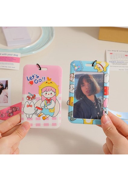 D Tarzı Karikatür Sevimli Kız Asılı Boyun Halat Kart Seti Fotocard Tutucu Kore Ins Öğrenci Otobüs Kartı Yemek Kartları Kaybı Koruyucu Kapak (Yurt Dışından) modelleri