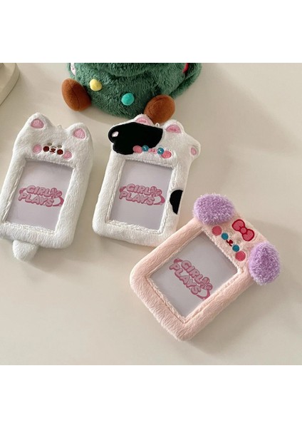 Inek Tarzı Kawaii Hayvan Yumuşak Plu Kpop Fotoğraflı Kart Tutucu Fotoğraf Kartı Tutucu Çanta Kolye Okul Kırtasiye (Yurt Dışından) fiyatları