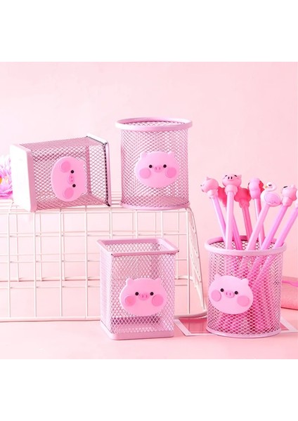 Kare Tarzı Kawak Pik Demir Kalemlik Ofis Organizatör Kozmetik Makyaj Fırçaları Aracı Bardak Tutucu Kılıf Kalem Konteyner Ofis Malzemeleri (Yurt Dışından) fiyatları