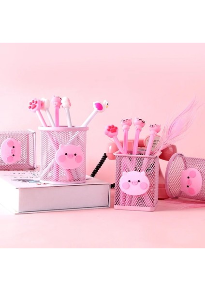 Kare Tarzı Kawak Pik Demir Kalemlik Ofis Organizatör Kozmetik Makyaj Fırçaları Aracı Bardak Tutucu Kılıf Kalem Konteyner Ofis Malzemeleri (Yurt Dışından) fırsatları