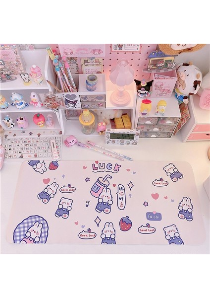 C Tarzı Sevimli Anime Baskılı Mouse Pad Su Geçirmez Masaüstü Yağ Geçirmez Kaymaz Sümen Kawaii Oyun Aksesuarları Öğrenciler Yazma Pedi (Yurt Dışından)