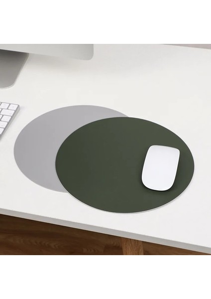 No.3 Tarzı Çift Taraflı Mouse Pad Su Geçirmez Pu Deri Yuvarlak Mousepads Sümen Ofis Oyun Mouse Pad Pc Dizüstü Bilgisayar Için (Yurt Dışından)