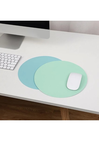 No.3 Tarzı Çift Taraflı Mouse Pad Su Geçirmez Pu Deri Yuvarlak Mousepads Sümen Ofis Oyun Mouse Pad Pc Dizüstü Bilgisayar Için (Yurt Dışından)
