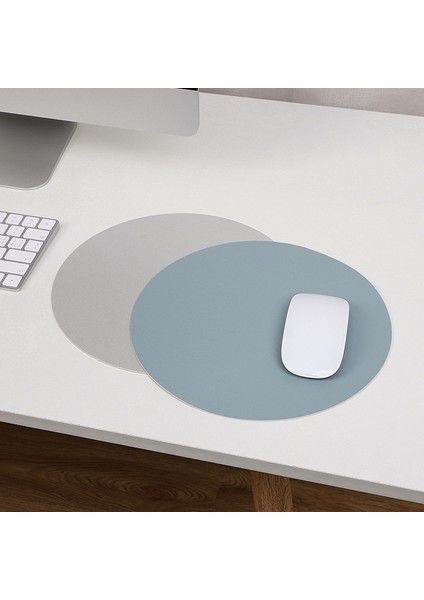 No.3 Tarzı Çift Taraflı Mouse Pad Su Geçirmez Pu Deri Yuvarlak Mousepads Sümen Ofis Oyun Mouse Pad Pc Dizüstü Bilgisayar Için (Yurt Dışından)
